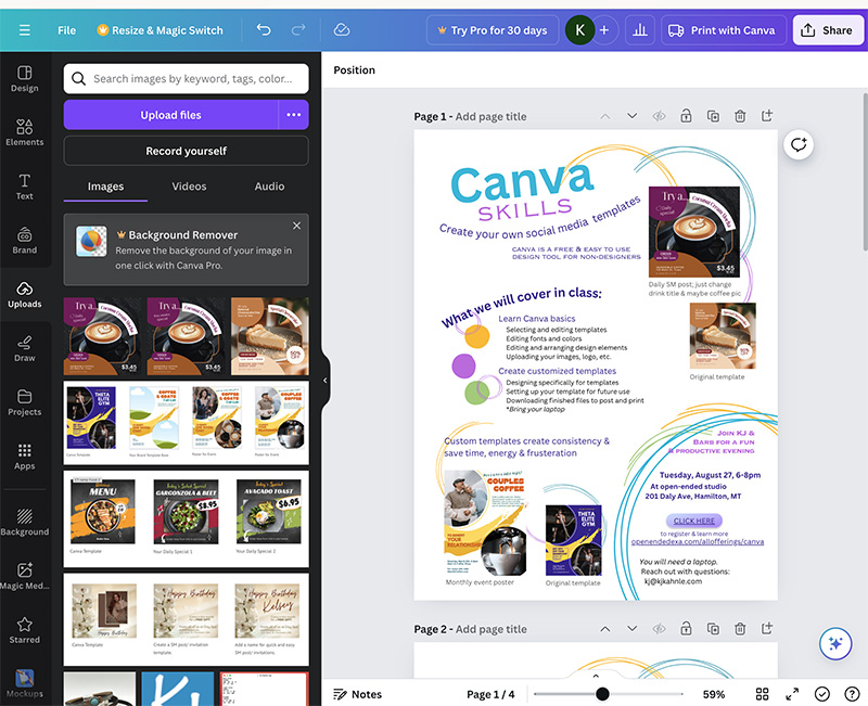 Canva class-social media templates-kj Kahnle